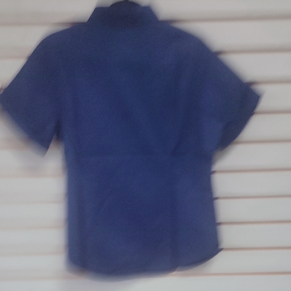 Navy Blue Women's Button-Up Shirt - Picture 5 of 5